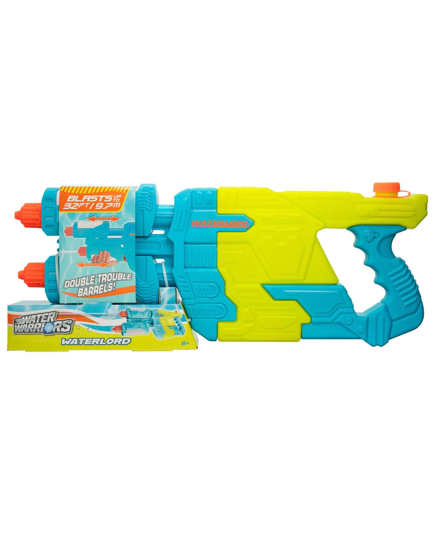 Детские игрушки Water Warriors Waterlord Dual Barrel Power Pump Water Blaster, Ages 6+ — фото 2
