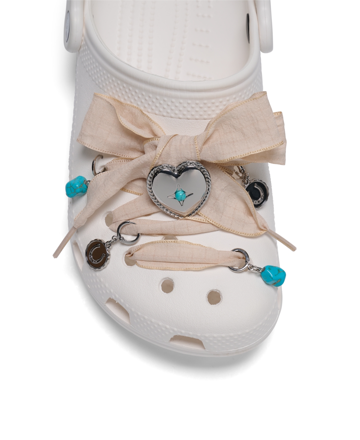 Crocs Jibbitz Laces and Turquoise Charms Kit from Finish Line