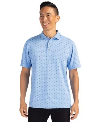 Men's Virtue Eco Pique Tile Print Recycled Polo Shirt