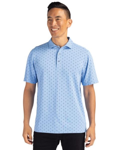 Мужское поло Cutter & Buck Virtue Eco Pique Tile Print Recycled Polo Shirt, цвет: Atlas