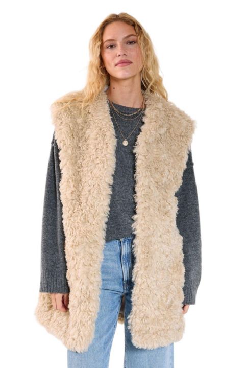 Женские куртки Nasty Gal Women's Curly Faux Fur Borg Gilet