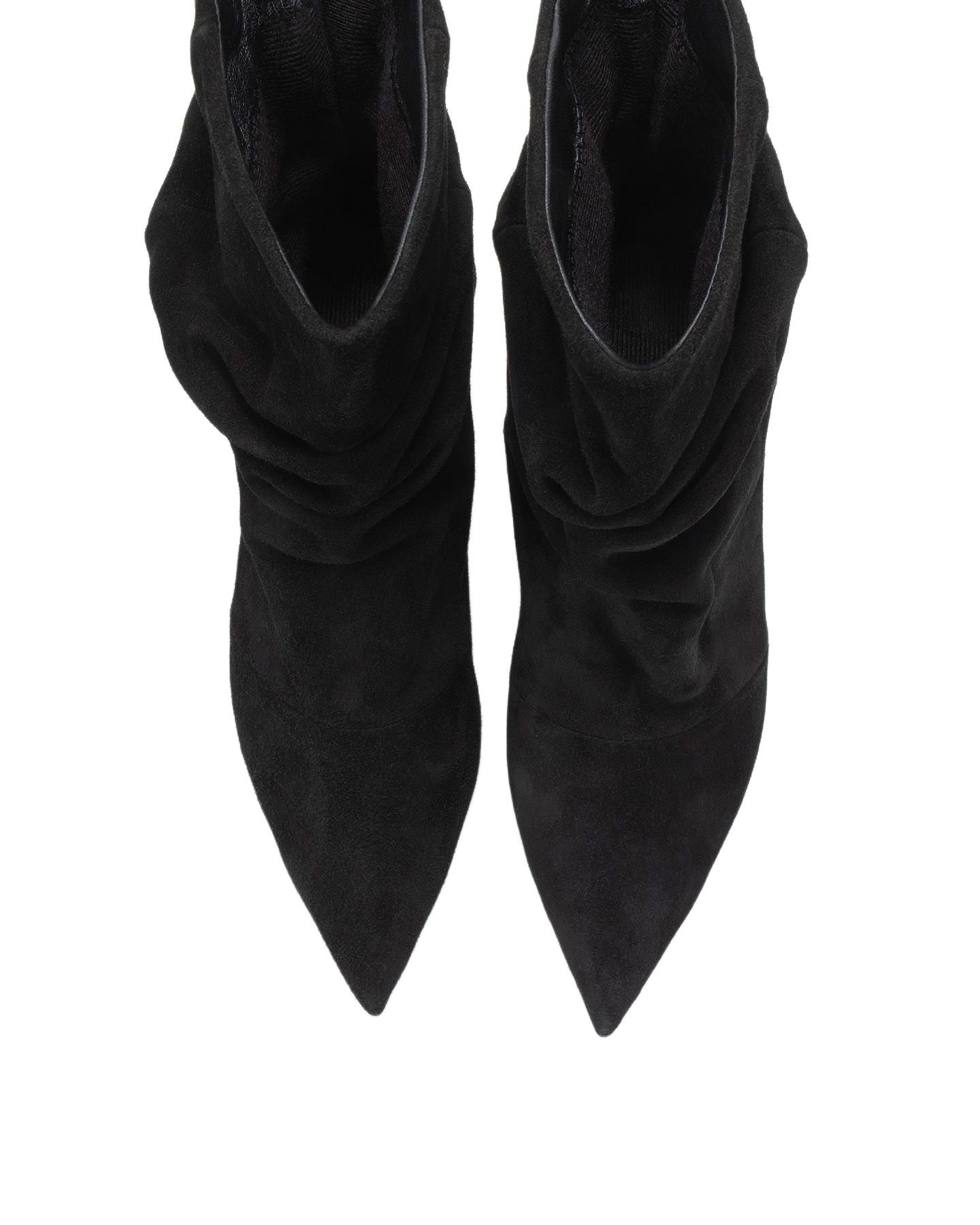 Женские ботинки Forever & Always Shoes Balei Leather Pointed Toe Boot, цвет: Чёрный замшевый — фото 3