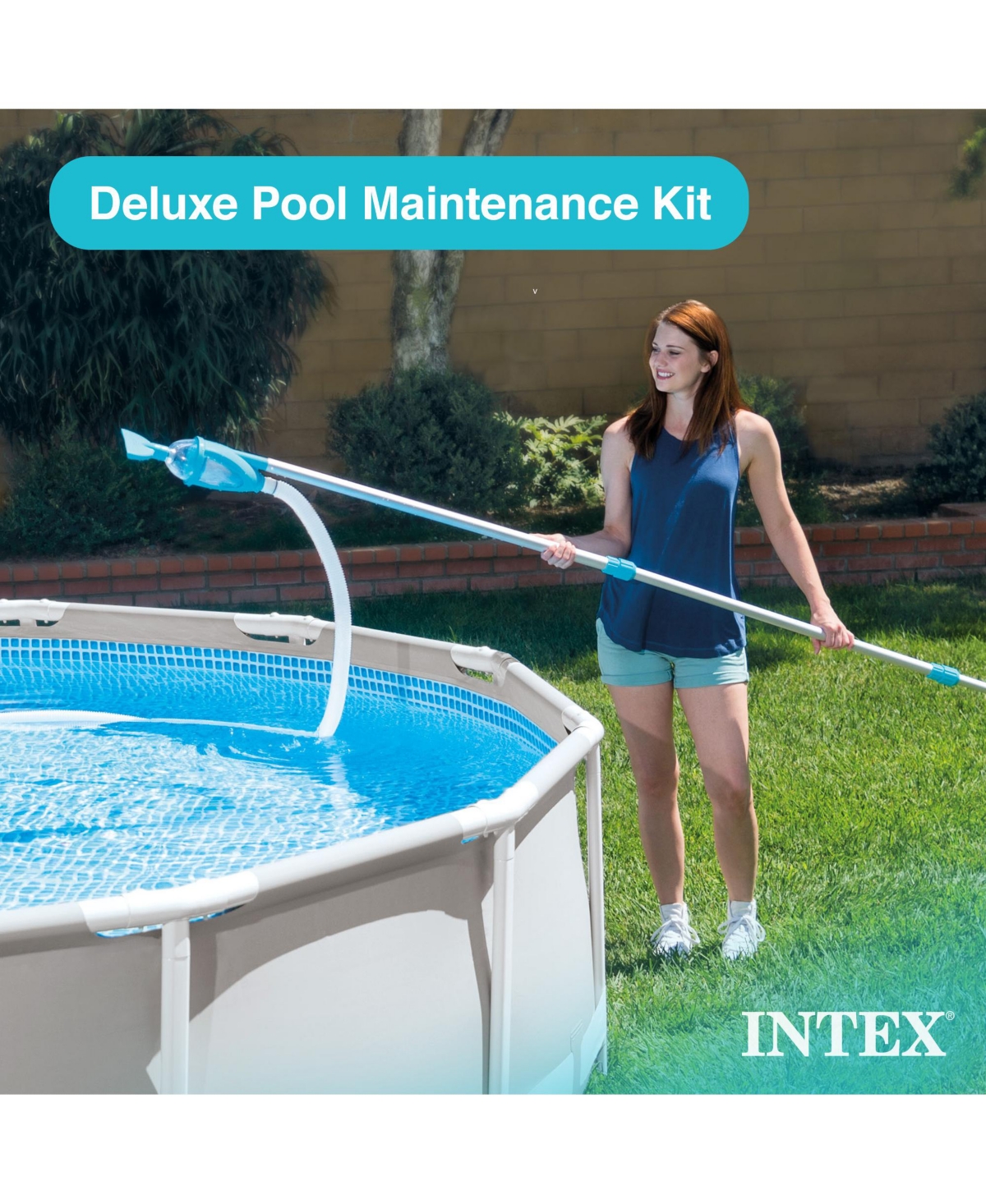 Intex 28003E Deluxe Above Ground Pool Maintenance Kit for 800 Gph
