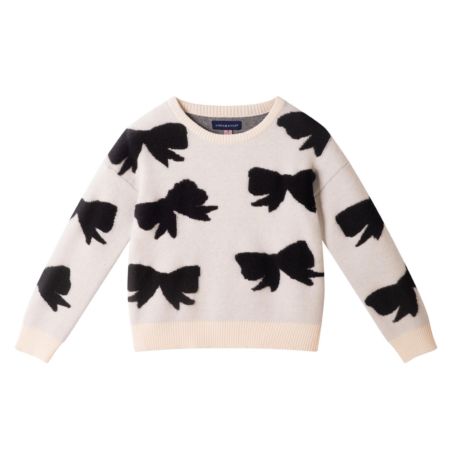 Комплект Andy & Evan Bows Sweater & Legging Set для девочек-малышей, цвет: Кремовый — фото 3