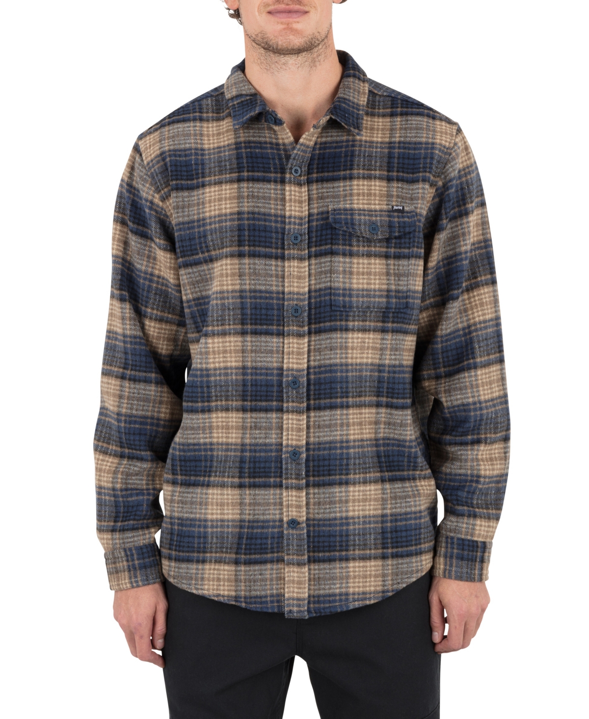 Hurley Men's Portland Plaid Long-Sleeve Shirt