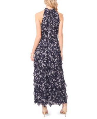 Women's Sleeveless Cascading Maxi Dress