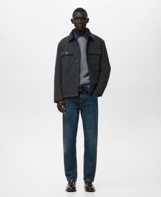 Men's Corduroy Collar Quilted Jacket