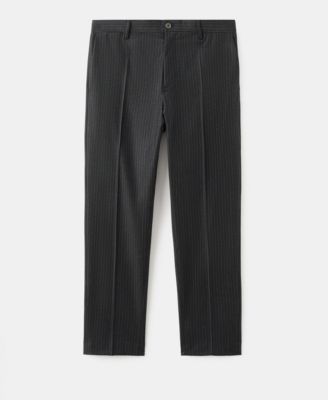 Men's Virgin Wool Regular-Fit Pinstripe Pants