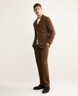 Men's Italian Virgin Wool Flannel Suit Jacket