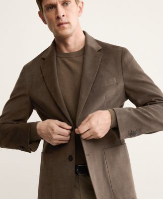 Men's Structured Slim Fit Cotton Blazer