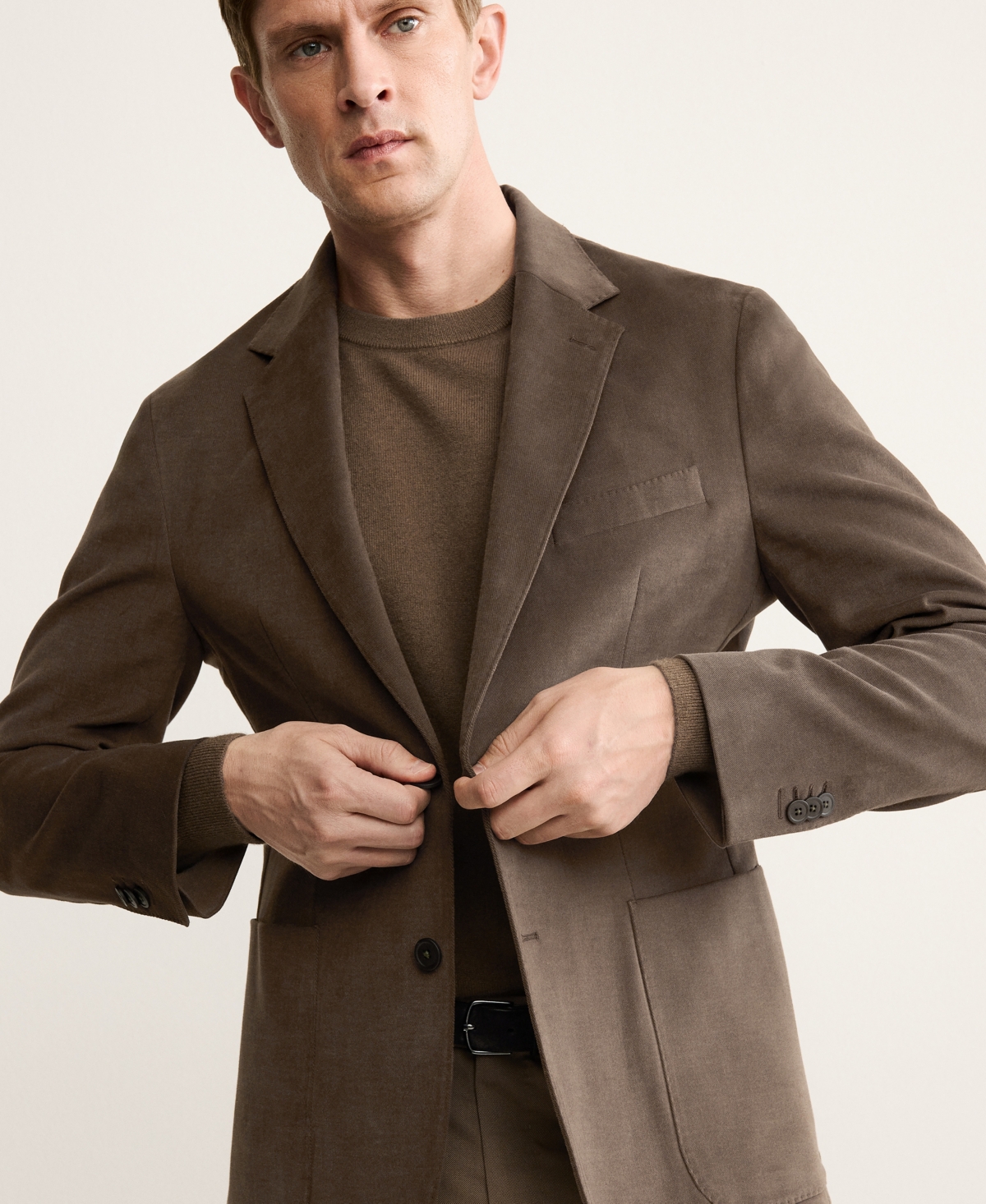 Mango Men's Structured Slim Fit Cotton Blazer