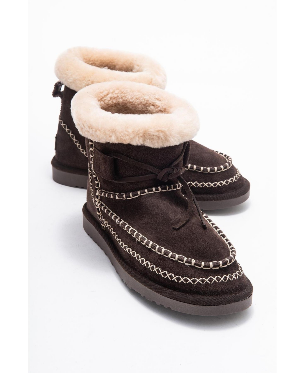 Forever & Always Women's Shoes Jorel Leather Fur Lined Ankle Boot.