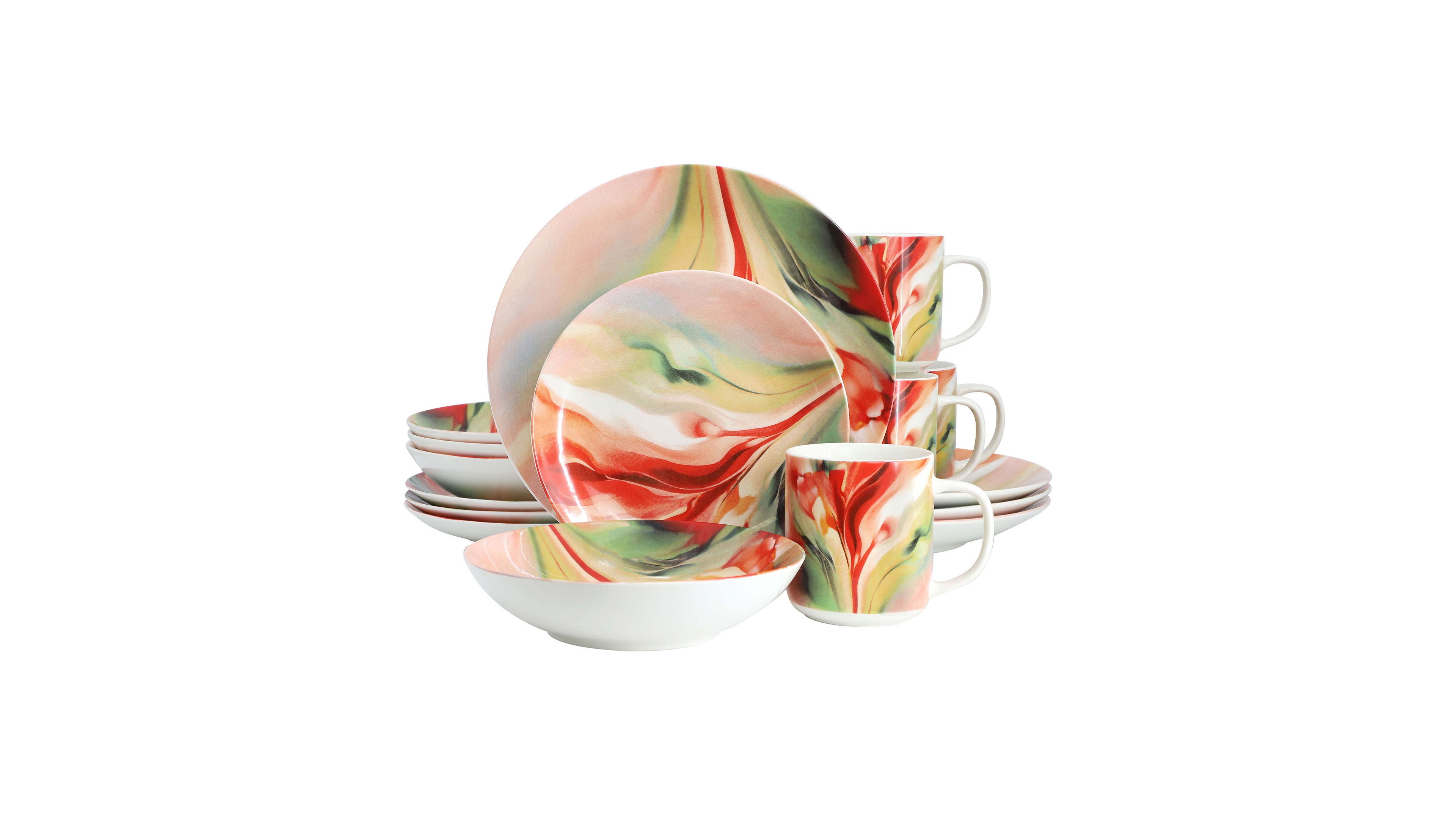 Elama Autumn Storm 16-Pc. Dinnerware Set, Service For 4