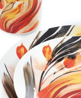 Tulip Fields 16-Pc. Dinnerware Set, Service For 4