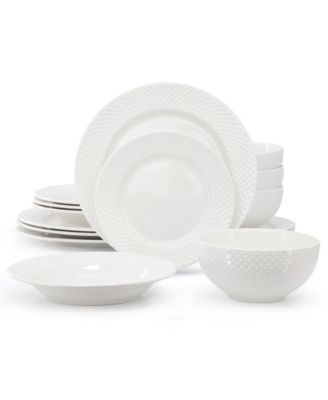 Kim Hobnail 16-Pc. Dinnerware Set, Service For 4
