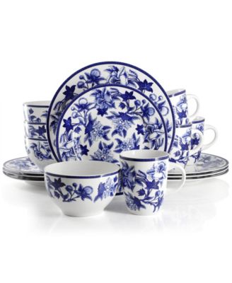 Blue Orchid 16-Pc. Dinnerware Set, Service For 4