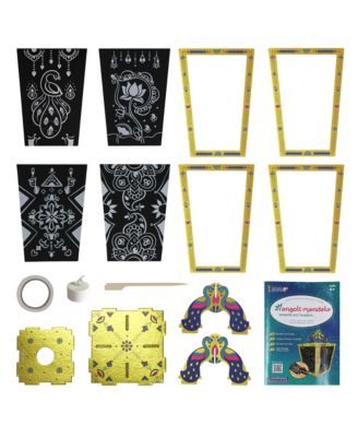 Rangoli Mandala Scratch Art Lantern