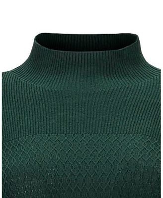 Women's Organic Mock Neck Bodice Stitch Sweater Dress