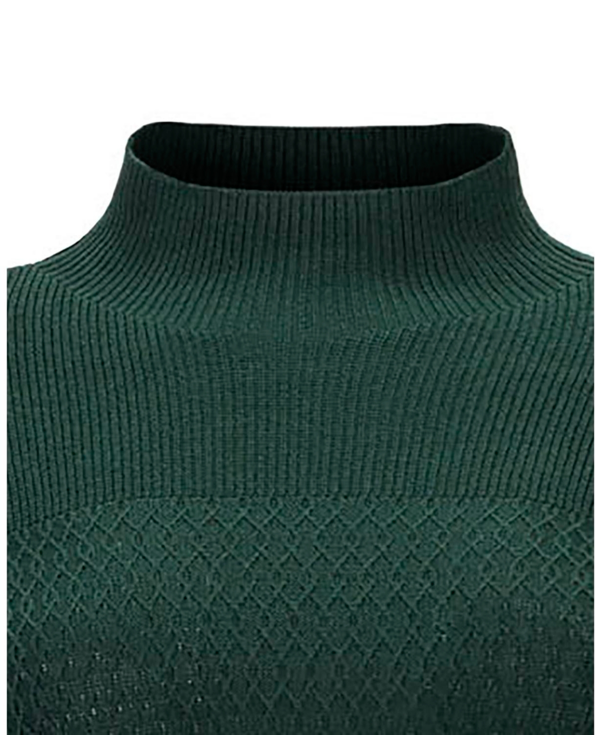 Hope & Henry Women's Organic Mock Neck Bodice Stitch Sweater Dress