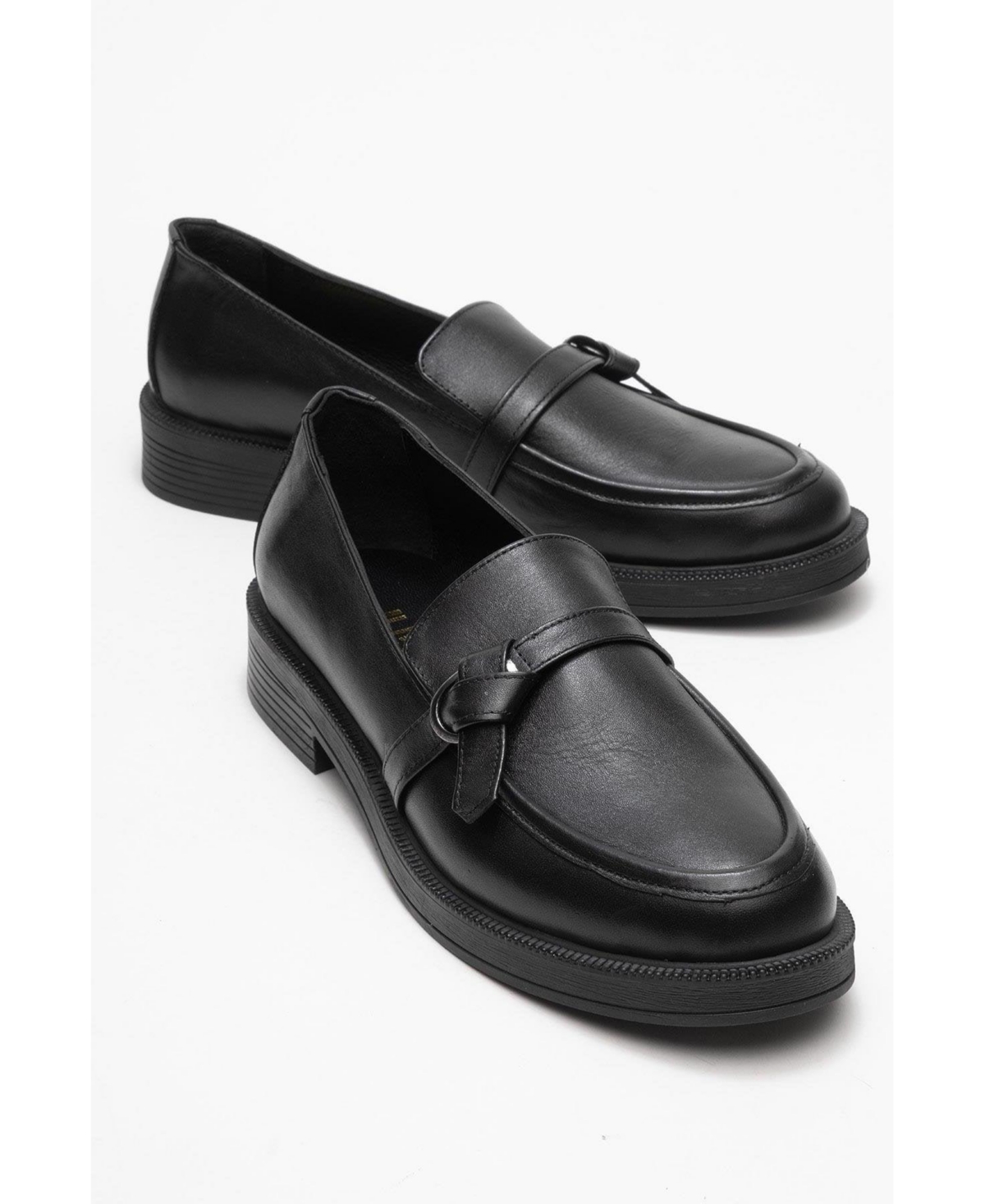 Forever & Always Women's Shoes Galea Buckled Leather Loafers
