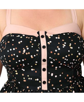 Plus Size 1950s Sleeveless Swing Dress