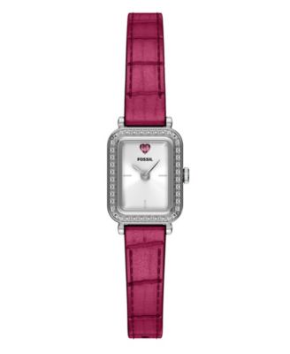 Women's Raquel Two-Hand Pink Leather Watch, 18mm
