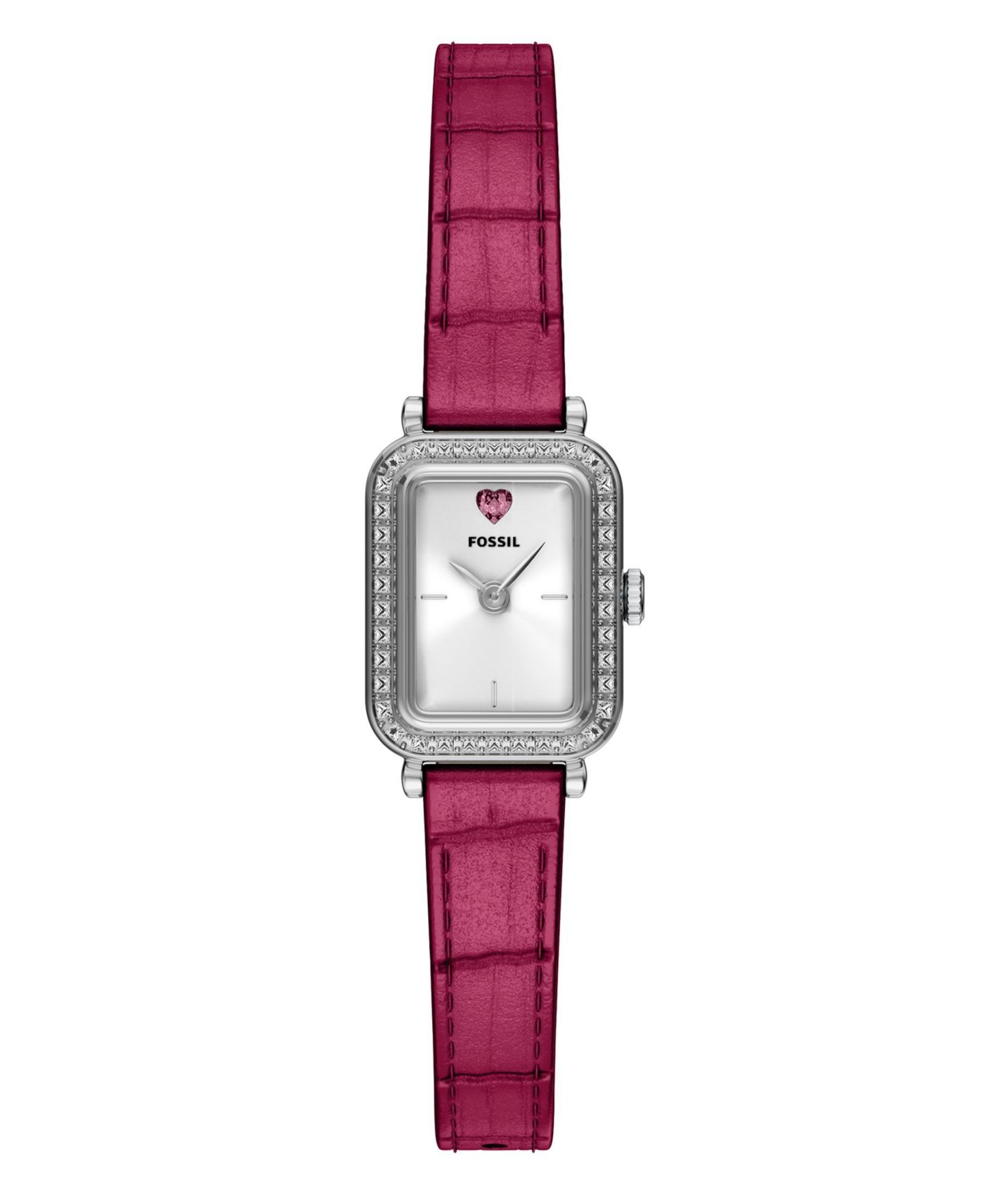 Женские часы Fossil Raquel Two-Hand Pink Leather Watch, 18mm — фото 1