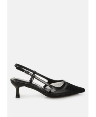 Womens Florina Snip-Toe Slingback Heel Sandals