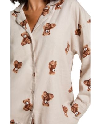 Hunkemoller Women's Jacket Flannel Twill Bear