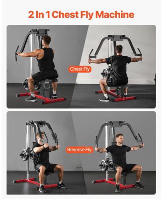 Adjustable Chest Fly and Reverse Delt Machine with 450 lb Capacity