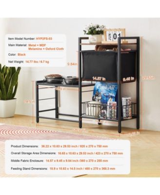 Elevated Pet Feeding Station with Storage & Organizer