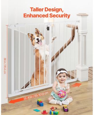 Adjustable Pressure-Mount Safety Gate, 26"-40" Wide, 36" High