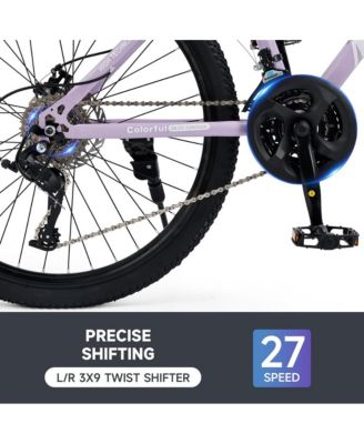 27.5-Inch 27-Speed Mountain Bike with Lock-Out Fork & Dual Disc Brakes for Versatile Riding