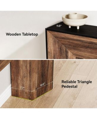 Console Table for Entryway, 63 Inches Extra Long Black Wooden Sofa Table for Living Room, Modern Hallway Foyer Table