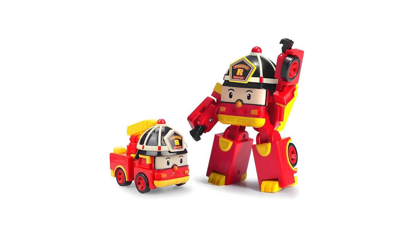 Детская фигурка Robocar Poli Roy 4" Transforming Robot Fire Truck Action Figure, Ages 3+ — фото 1