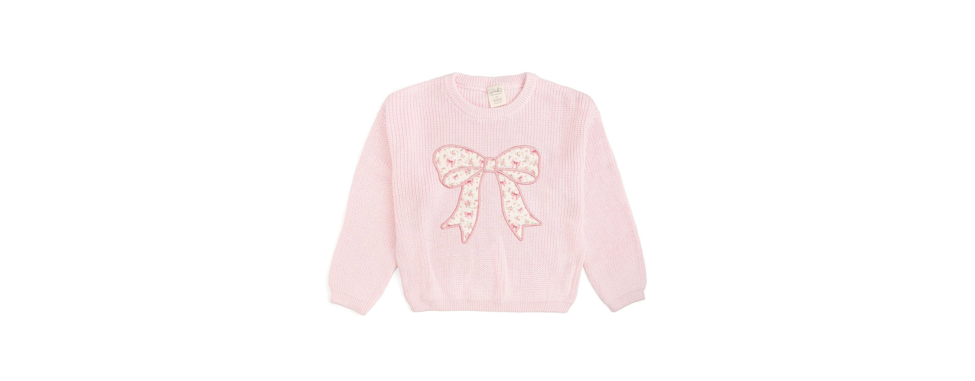 Sweet Wink Baby Girls Ditsy Floral Bow Knit Sweater