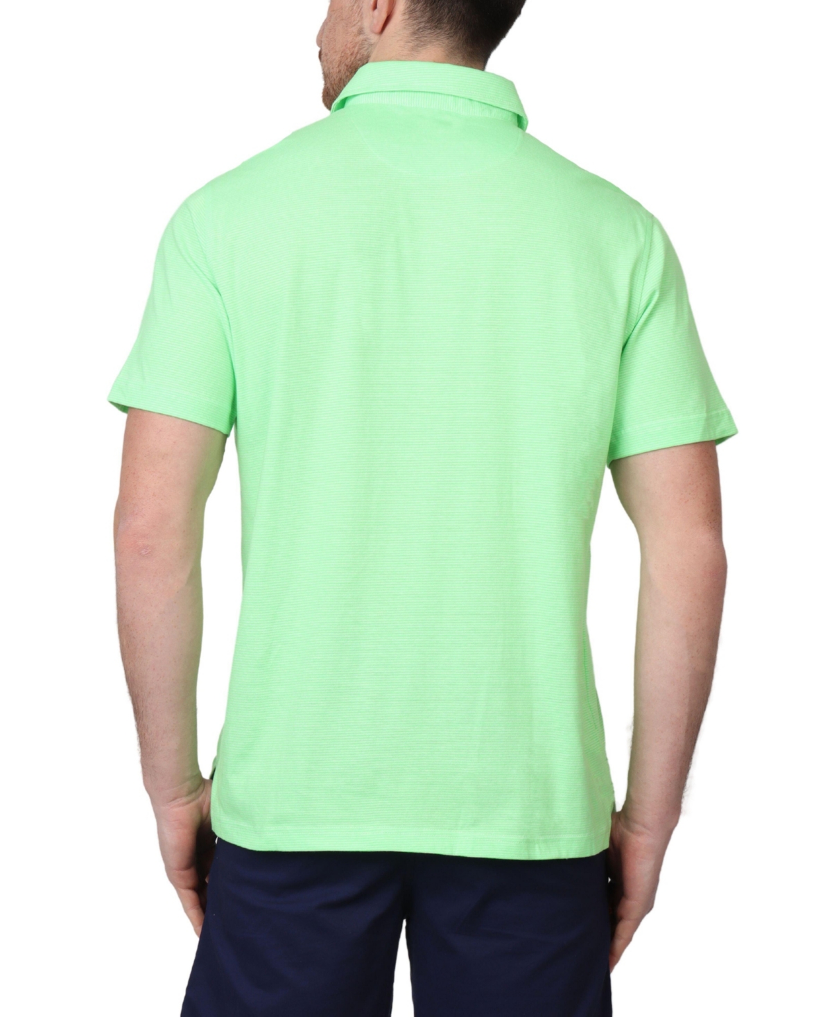 Tailorbyrd Men's Super Soft Yarn Dye Stripes Slub Polo