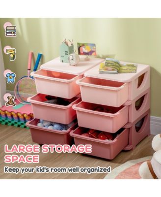 29.5" 3 Tier Kids Storage Unit Dresser Tower