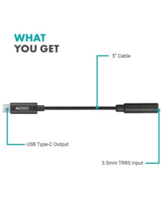 UCMA-2 Female 3.5mm TRRS to USB-C Mic. Adapter