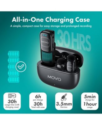 NanoMic Wireless Lavalier Microphone System with Charging Case (3.5mm) - for DSLR and Mirrorless Cameras