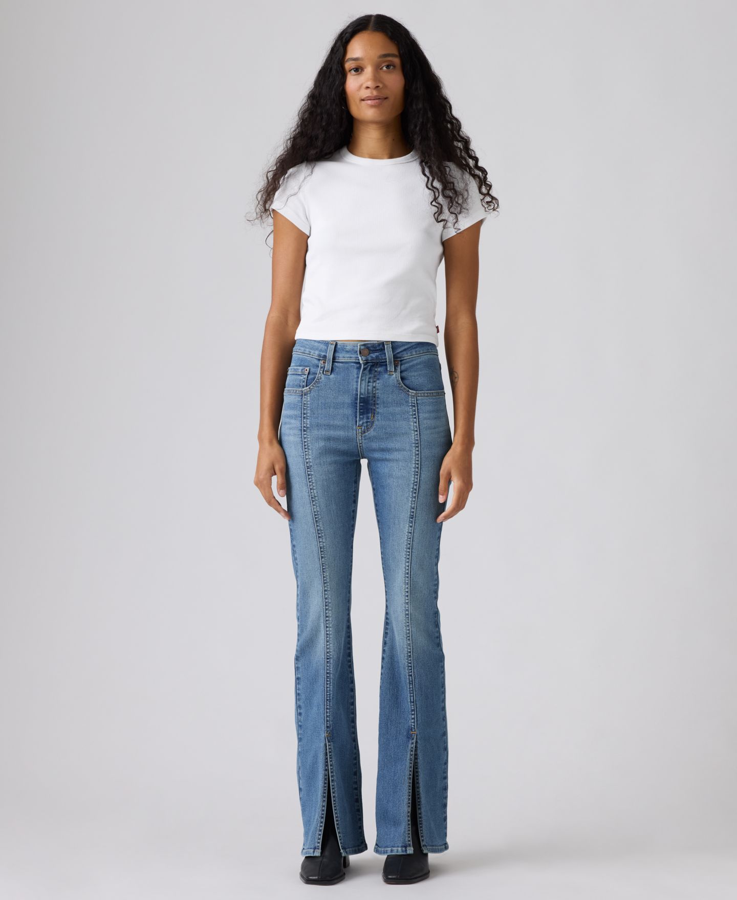 Женские джинсы Levi's 726 Split-Hem Flare, цвет: Джинсовый — фото 2