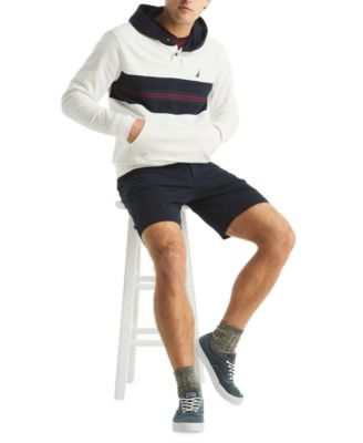Men's Diagonal Fleece Snap-Button Hoodie