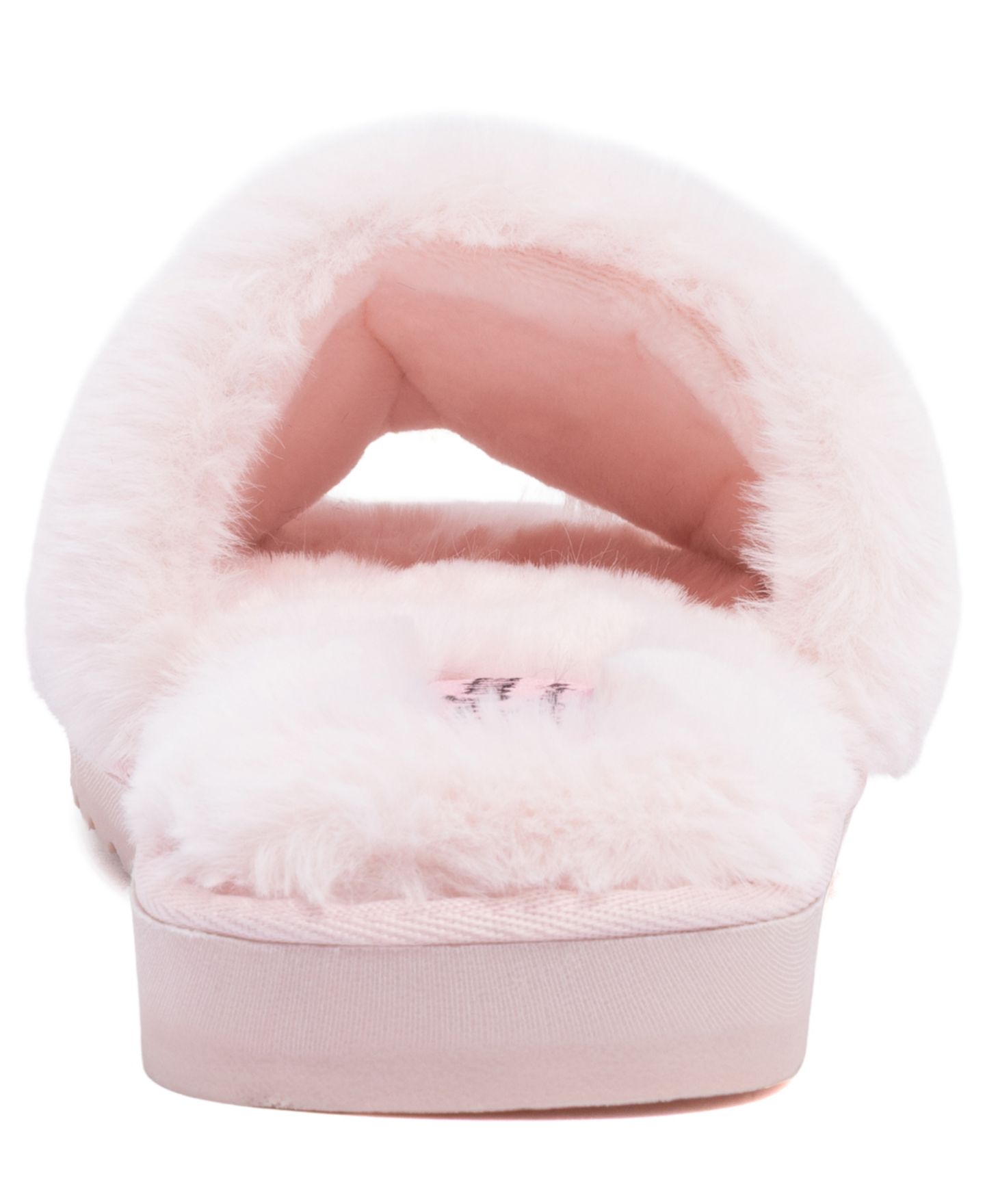 Женские тапочки Juicy Couture Herin Plush Logo Slippers, цвет: Пудровый — фото 3