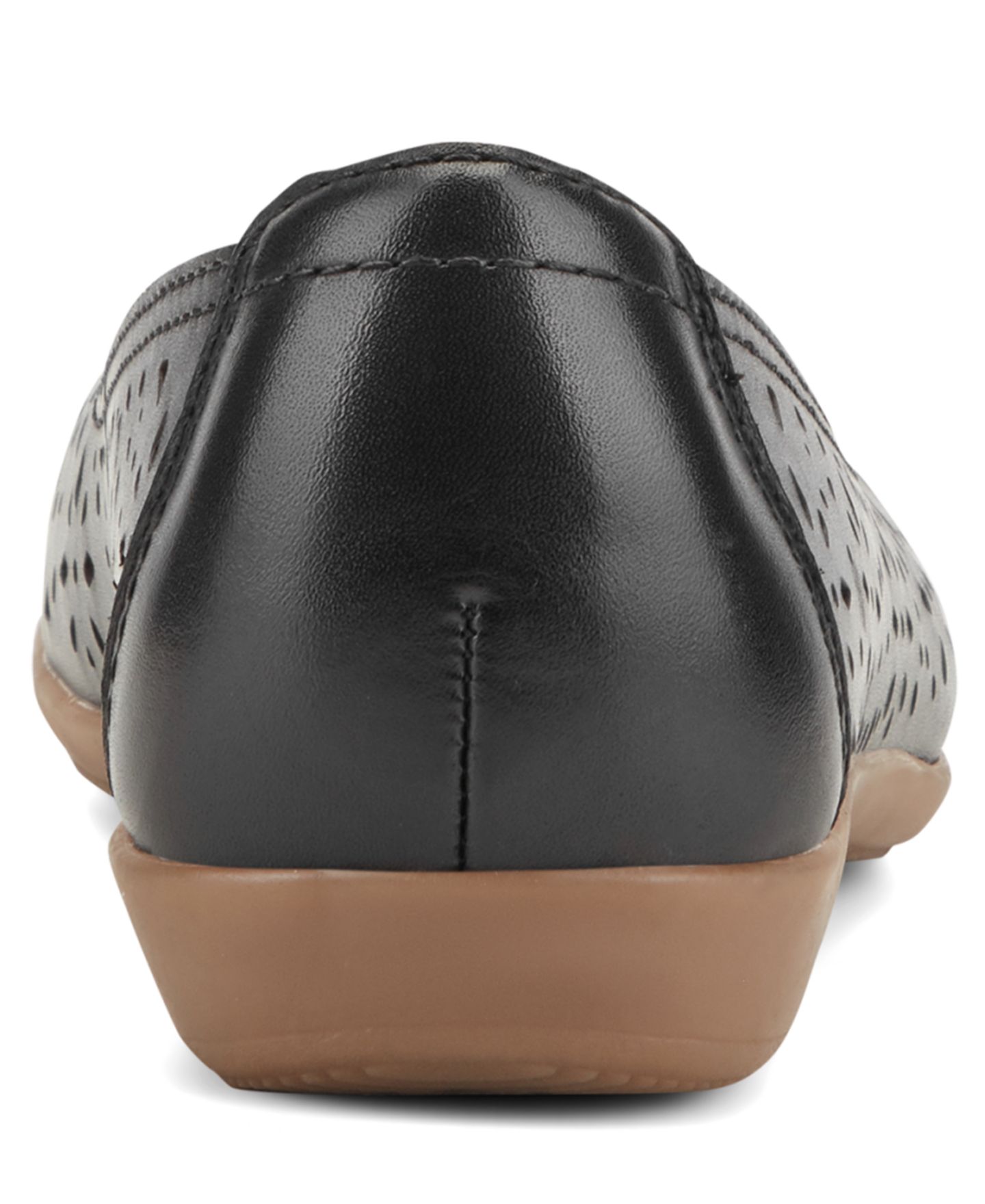 Женские балетки Earth Bentlee Cutout Leather Slip-On Ballet Flats, цвет: Чёрный — фото 3