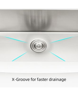 huluwat 33x21x10inch Farmhouse Apron Single Bowl Kitchen Sink Stainless Steel