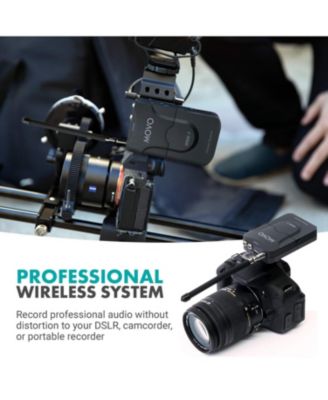 WMX-7 VHF 12-Channel Wireless Lavalier Microphone System Compatible with DSLR Cameras, Camcorders, Smartphones