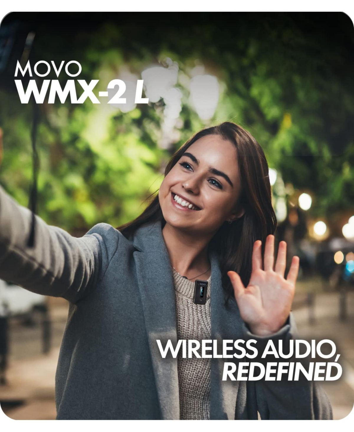 Movo Wmx-2-l Wireless Microphone for iPhone with Charging Case (Lightning)