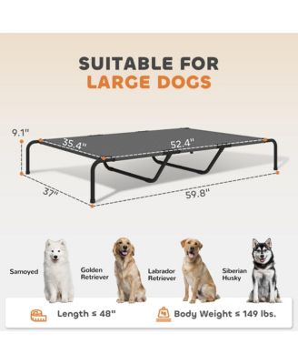 Elevated Dog Bed Outdoor Dog Bed for Large Breeds 59.8"
