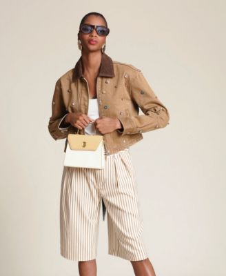 Women's Embellished Chore Spread Collar Jacket