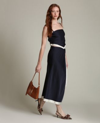 Women's Asymmetrical Wrap Midi Skirt